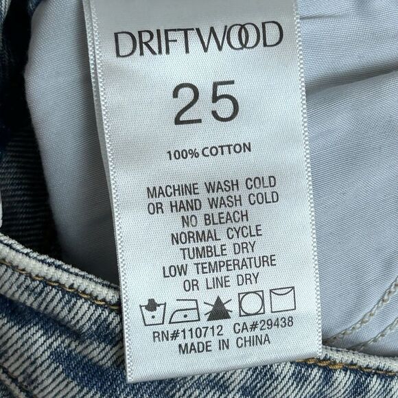 FREE PEOPLE X DRIFTWOOD FARRAH FLARE JEANS Size 25 Western Patchwork Stripe 34" - Picture 9 of 9